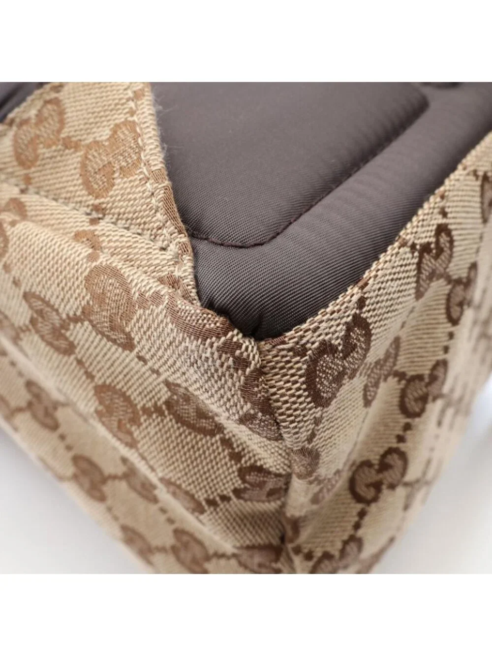 Gucci Backpack GG Canvas Beige Dark Brown